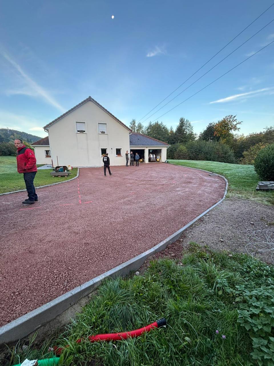 Cour enrobée arrondie